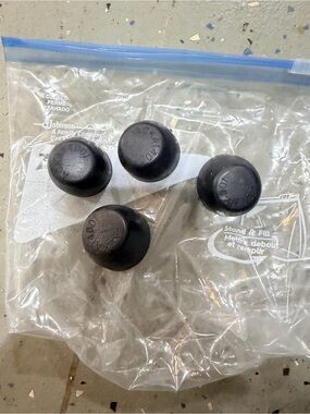 Kayak Floor Plugs Black Rubber Foot Caps - Pack of 4 GUC Never used